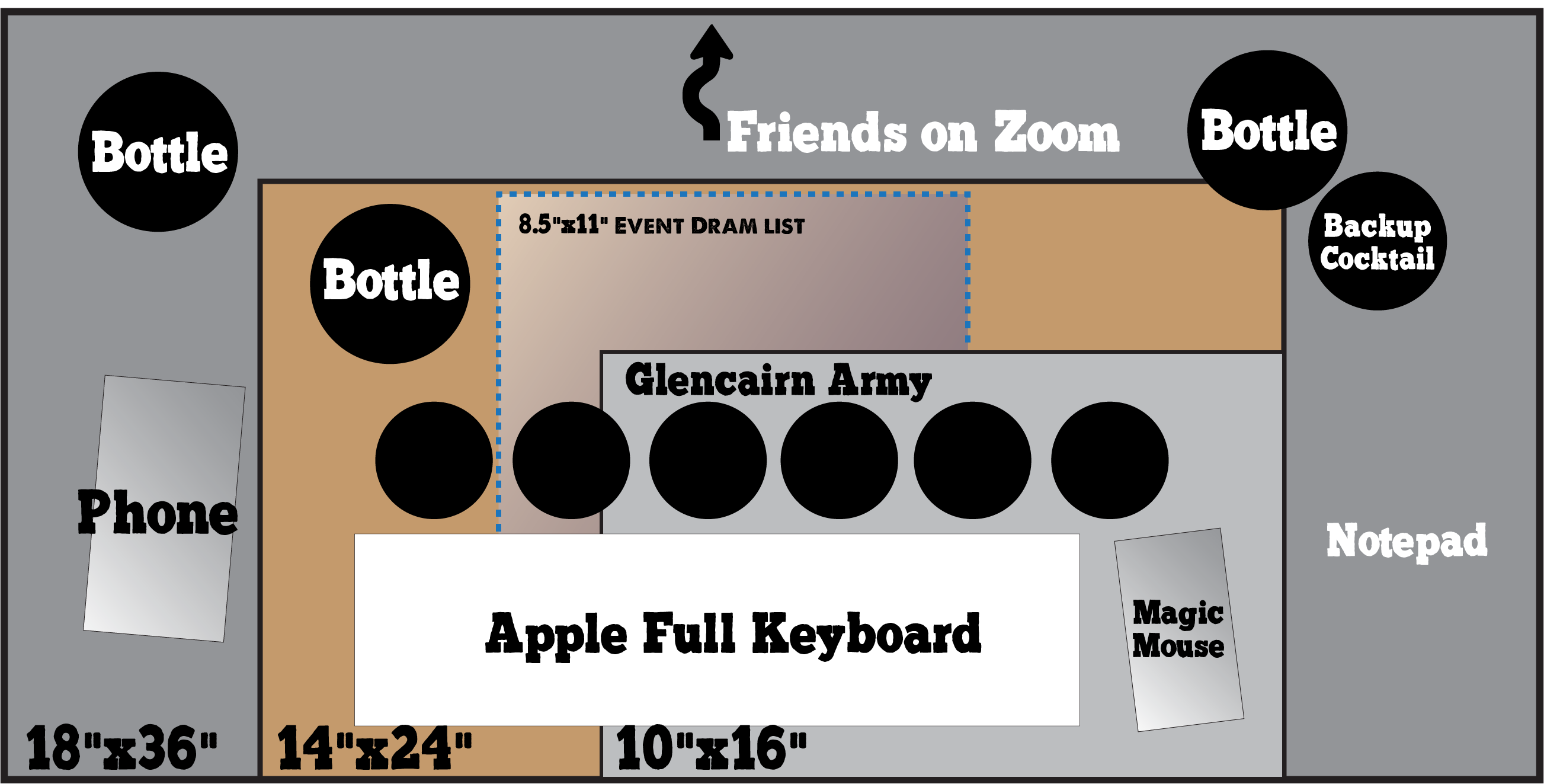 Full Time Tasting Mat 18" x 36" Dunnage Edition